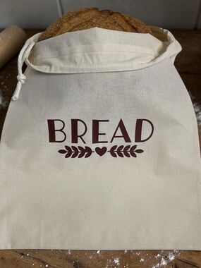 Farmhouse Linen Bread Bag, Rustic Handmade Reusable Bread Keeper, Eco-Friendly